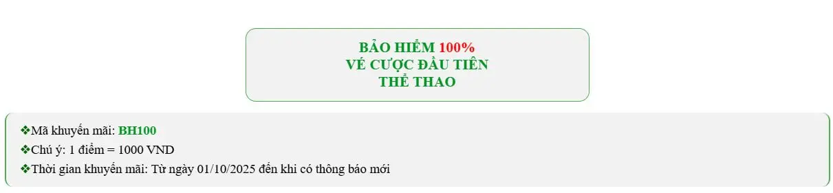 Nhà cái NK88 bảo hiểm cược thua đến 100% tại sảnh thể thao