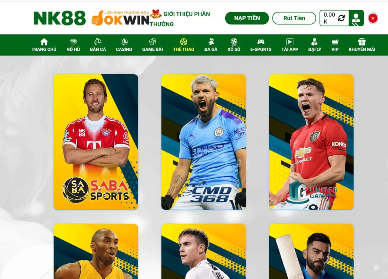 Sảnh thể thao NK88 có đủ các bộ môn thể thao phổ biến